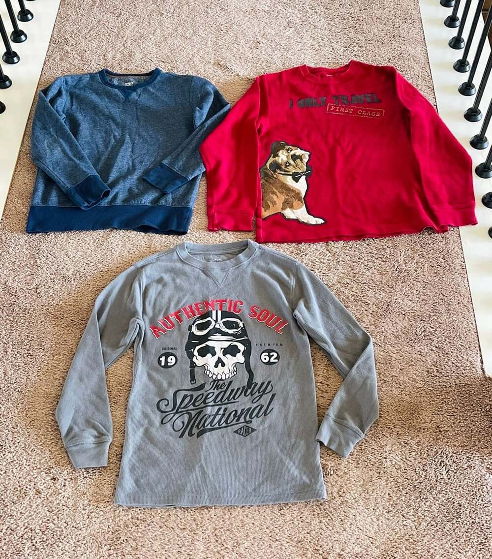 Athletic Works Faded Glory & Gymboree Boys Long Sleeve Shirt Lot Size 10-12 12